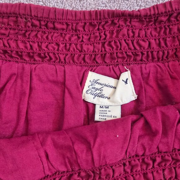 American Eagle Outfitters Burgundy Skirt - Picture 3 of 3